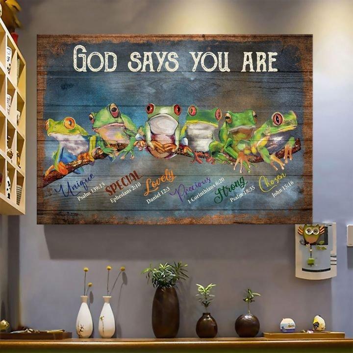 Frog God Says You Are Canvas And Poster, Wall Decor Visual Art