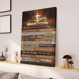 Jesus Bible with Cross Be still and know that I am God - Matte Canvas