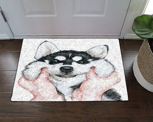 Smile Husky Doormat