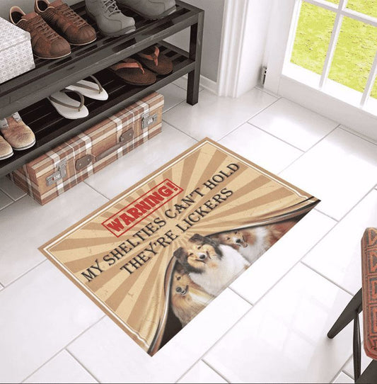 Warning Shetland Sheepdog Doormat