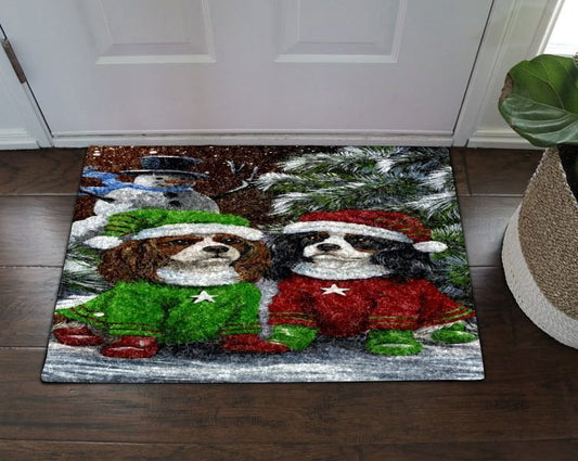 Cavalier King Charles Christmas Doormat