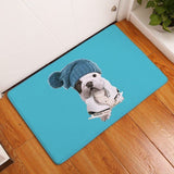 French Bulldog Snowboarding Doormat