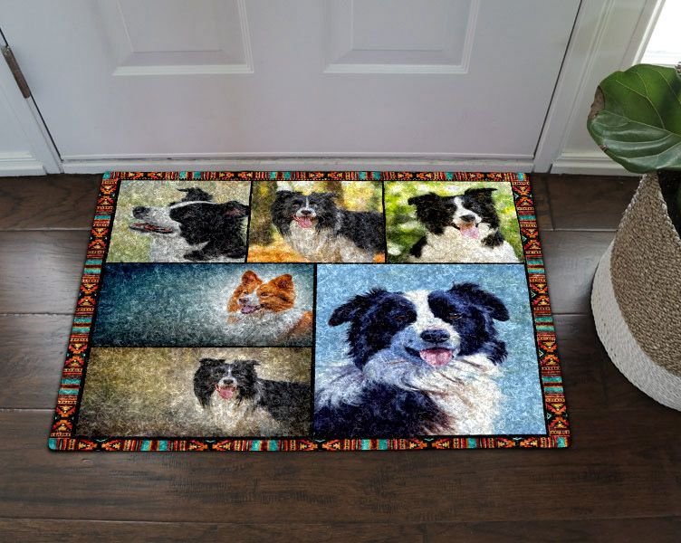 Border Collie Dog Doormat