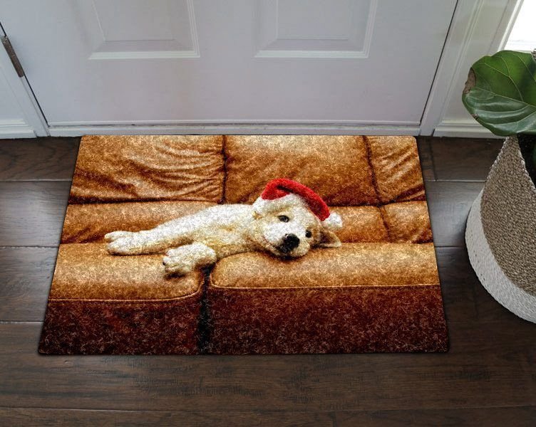 Golden Retriever Christmas Dog Doormat