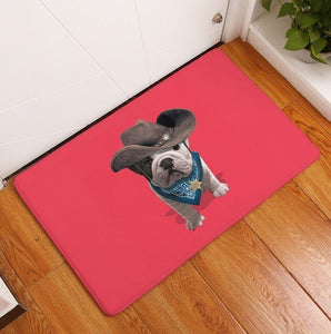 French Bulldog Cowboy Doormat
