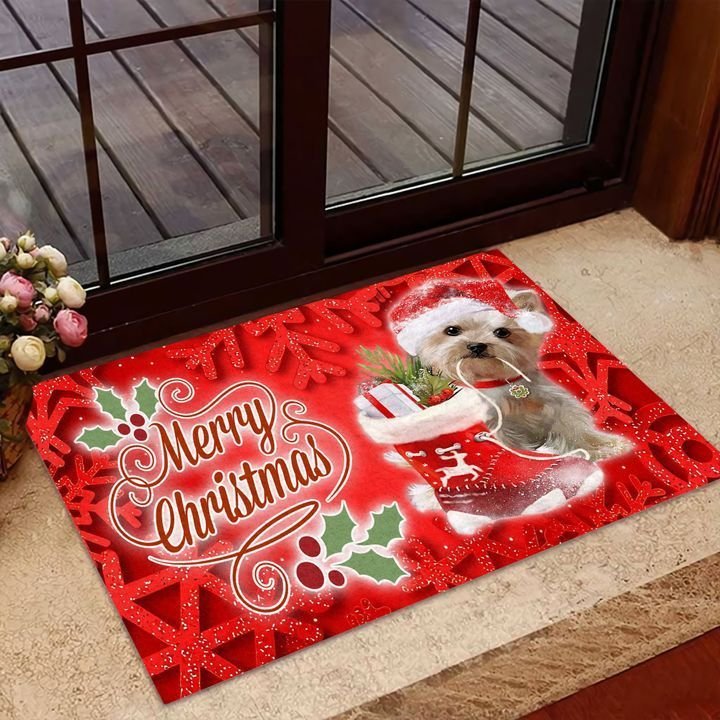 Merry Christmas Shih Tzu Doormat