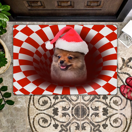 Pomeranian Christmas Doormat