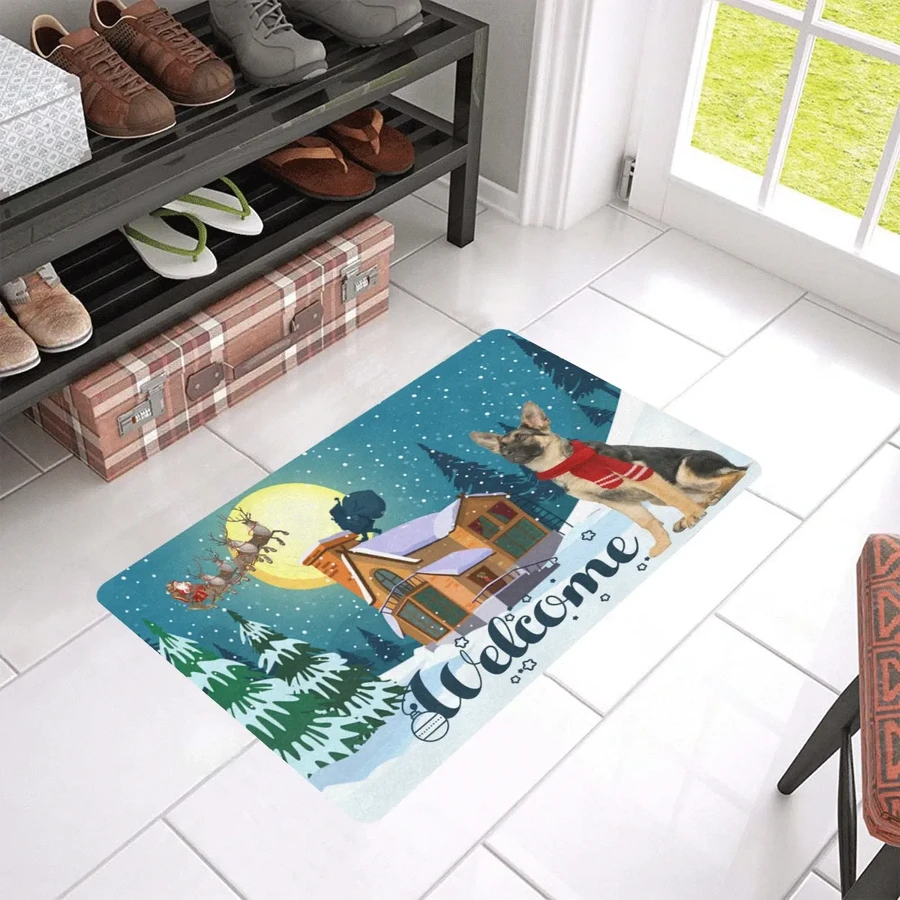 German Shepherd Welcome Christmas Doormat