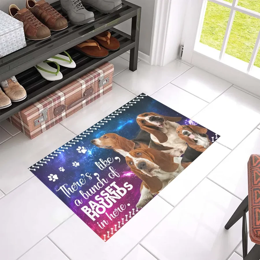 A Bunch Of Basset Hounds Doormat