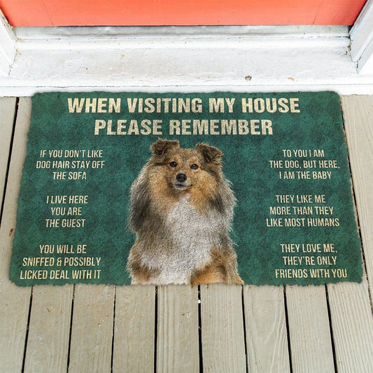 Shetland Sheepdog House Rules Doormat