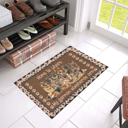 German Shpherd Home Is Where Doormat