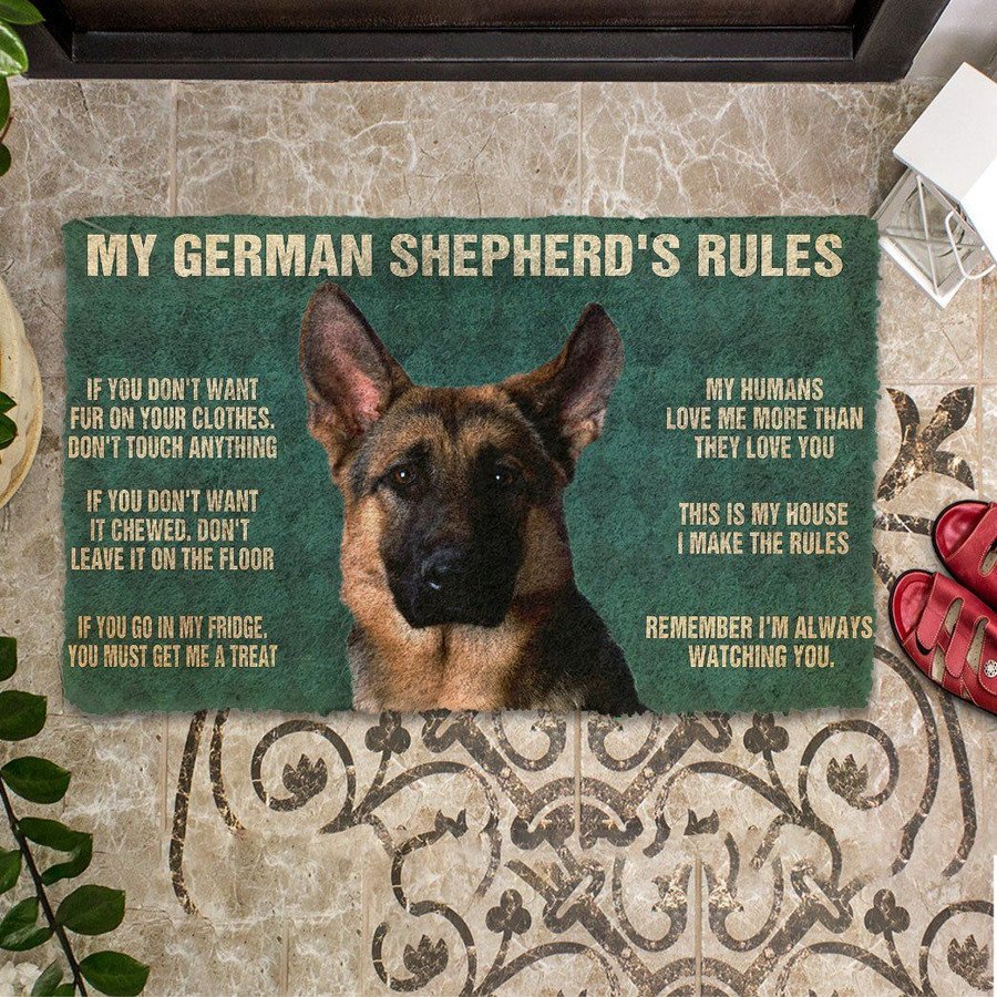 My German Shepherds Rules Doormat