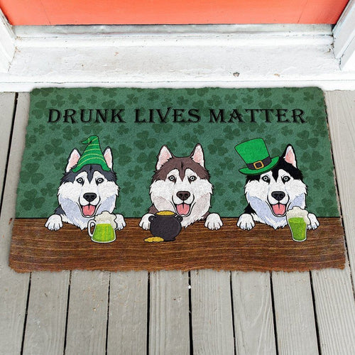 Husky Drunk Lives Matter Doormat