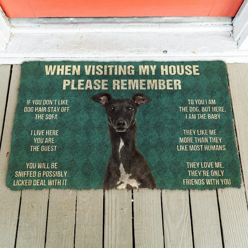 Italian Greyhound House Rules Doormat