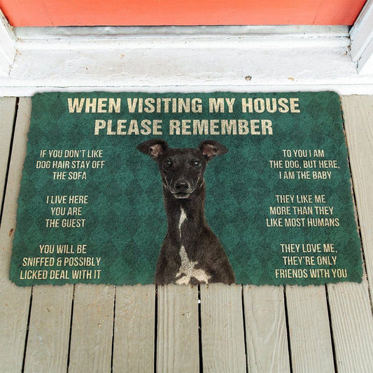 Italian Greyhound House Rules Doormat