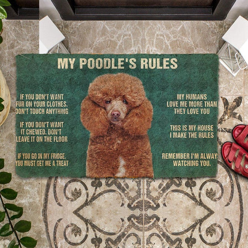 My Poodles Rules Doormat