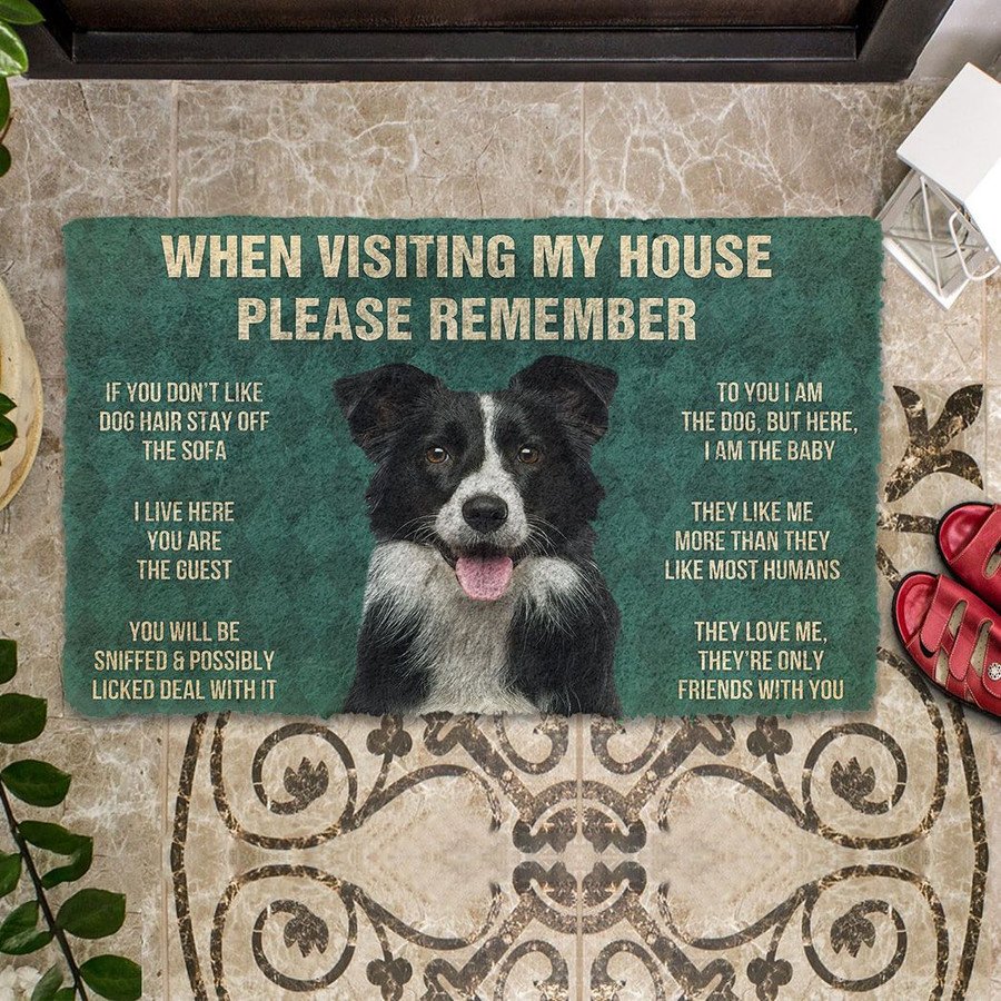 Border Collies House Rules Doormat
