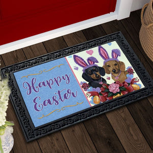 Dachshund Spring Bunny Doormat