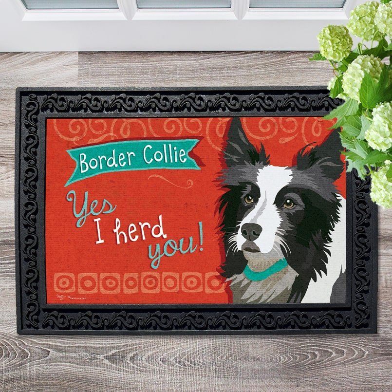 Border Collie Doormat