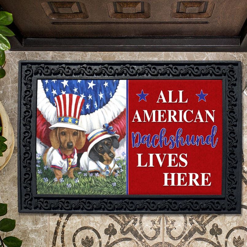 Dachshund American Pride Doormat