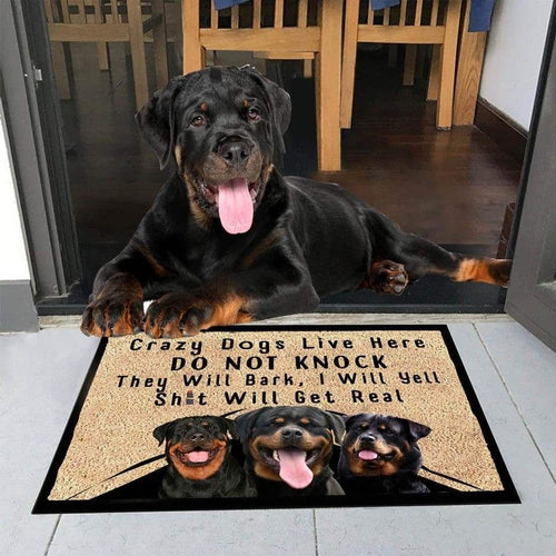 We Love Rottweiler Doormat