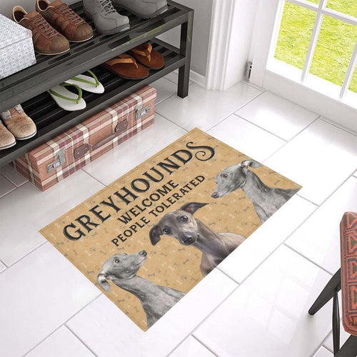 Greyhound Welcomes Doormat