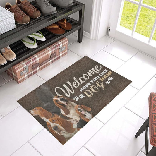 Basset Hounds Hair Doormat