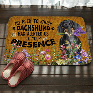 Dachshund Alerted Doormat