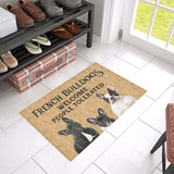 French Bulldog Welcomes Doormat