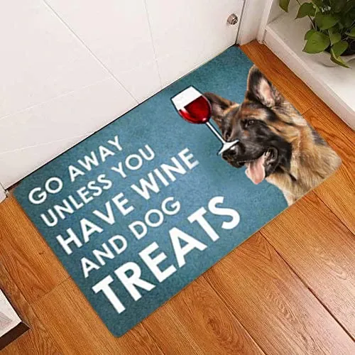 German Shepherd Wine And Treats Doormat