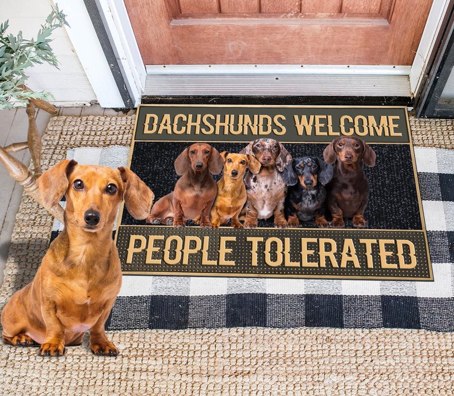 Dachshund Welcome People Tolerated Doormat