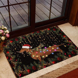 Dachshund Merry Christmas Doormat