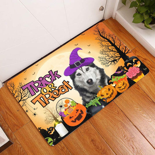 Siberian Husky Halloween Dog Doormat