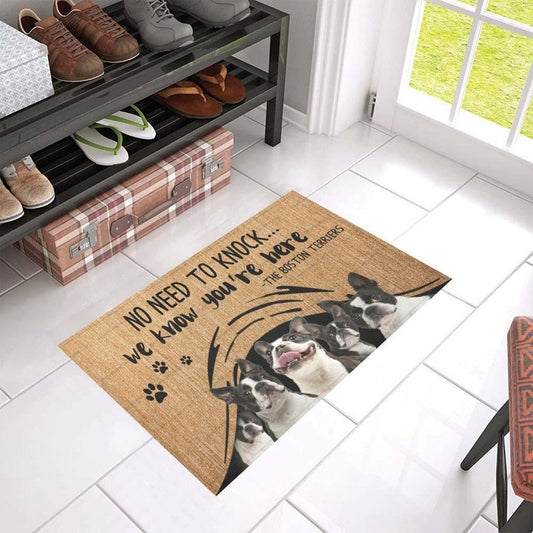 Boston Terrier We Know Doormat