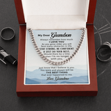 Necklace for Grandson - To My Dear Grandson Necklace from Grandma Always Remember How Much I Love You, Gift for Grandson Cuban Link Chain Necklace XL051N - TGV