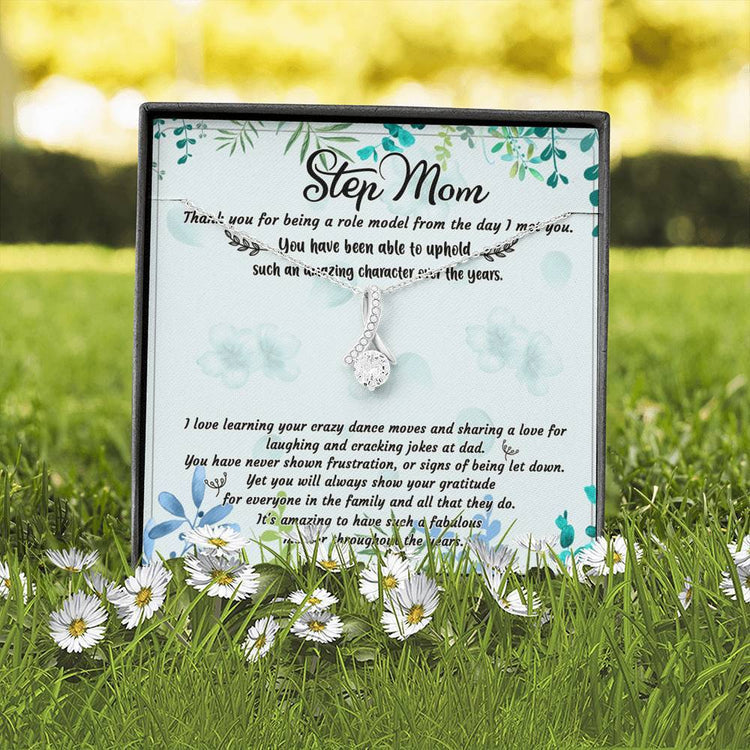 StepMom Necklace Thank you for being a role model from the day I met you Alluring Beauty Necklace XL045H - TGV