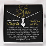To My Beautiful Daughter Necklace Gift From Mom with Love I will always carry you in my heart Alluring Beauty Necklace 343X - TGV