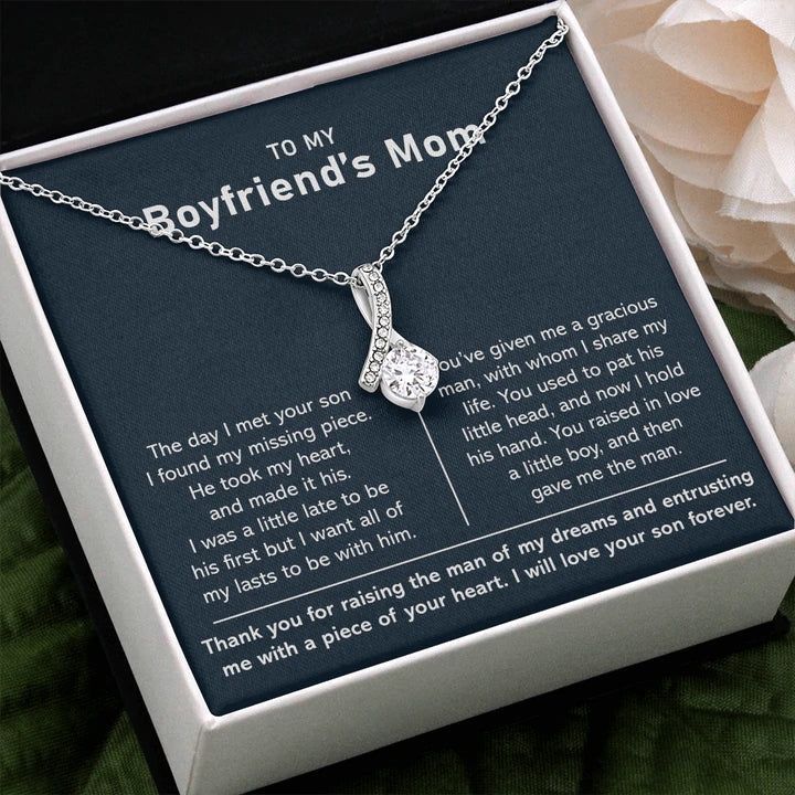 To My Boyfriend's Mom Necklace - Thank you for raising the man of my dreams - Mother's Day Gift for Boyfriend's Mom Future Mother-in-law Necklace Gift Alluring Beauty Necklace 097F - TGV