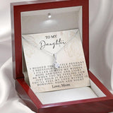 To My Daughter Granddaughter I Filled It With My Wishes, Hope, Love and Light - Personalized Alluring Beauty Necklace - TGV