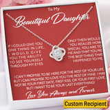 To My Daughter Necklace Gift - Personalized Granddaughter Necklace How Special You Are To Me Forever Love Knot, Eternal Hope, Alluring Necklace 060D - TGV