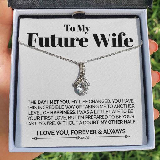 To My Future Wife Necklace Gift - The Day I Met You, My Life Changed - I can't wait to marry the love of my life Alluring Beauty Necklace 029C - TGV