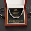 To My Son - My Little Boy Yesterday, My Friend Today And My Son Forever - Cuban Link Chain Necklace - TGV