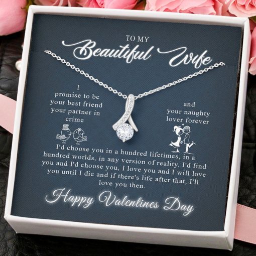 To my Soulmate Necklace Gift - I love you and I will love you until I die - Custom Name Girlfriend, Wife Love Knot, Alluring Beauty, Turtle, Cross Dancing Necklace Gift 357B - TGV