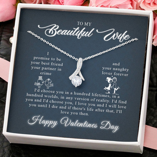 To my Soulmate Necklace Gift - I love you and I will love you until I die - Custom Name Girlfriend, Wife Love Knot, Alluring Beauty, Turtle, Cross Dancing Necklace Gift 357B - TGV