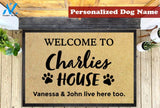 1 Pup Custom Welcome Home Dog Mat | Welcome Mat | House Warming Gift