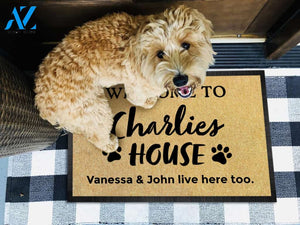 1 Pup Custom Welcome Home Dog Mat | Welcome Mat | House Warming Gift