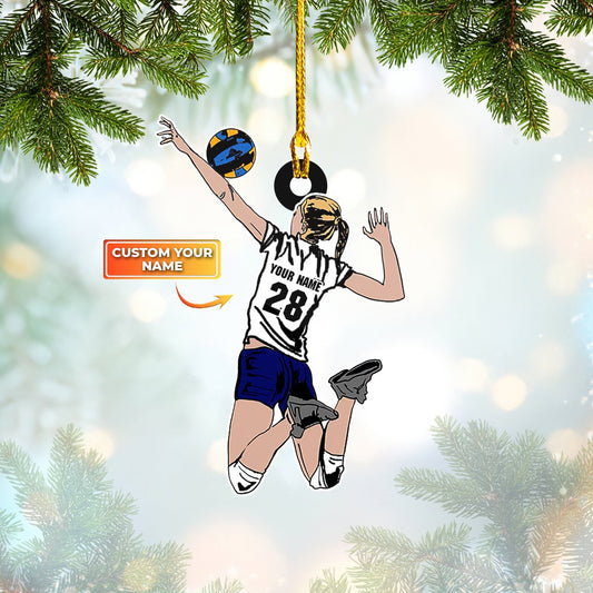 Godmerch- Ornament - Volleyball Custom Shaped Flat Ornament, Ornament Christmas Decor, Home Decor