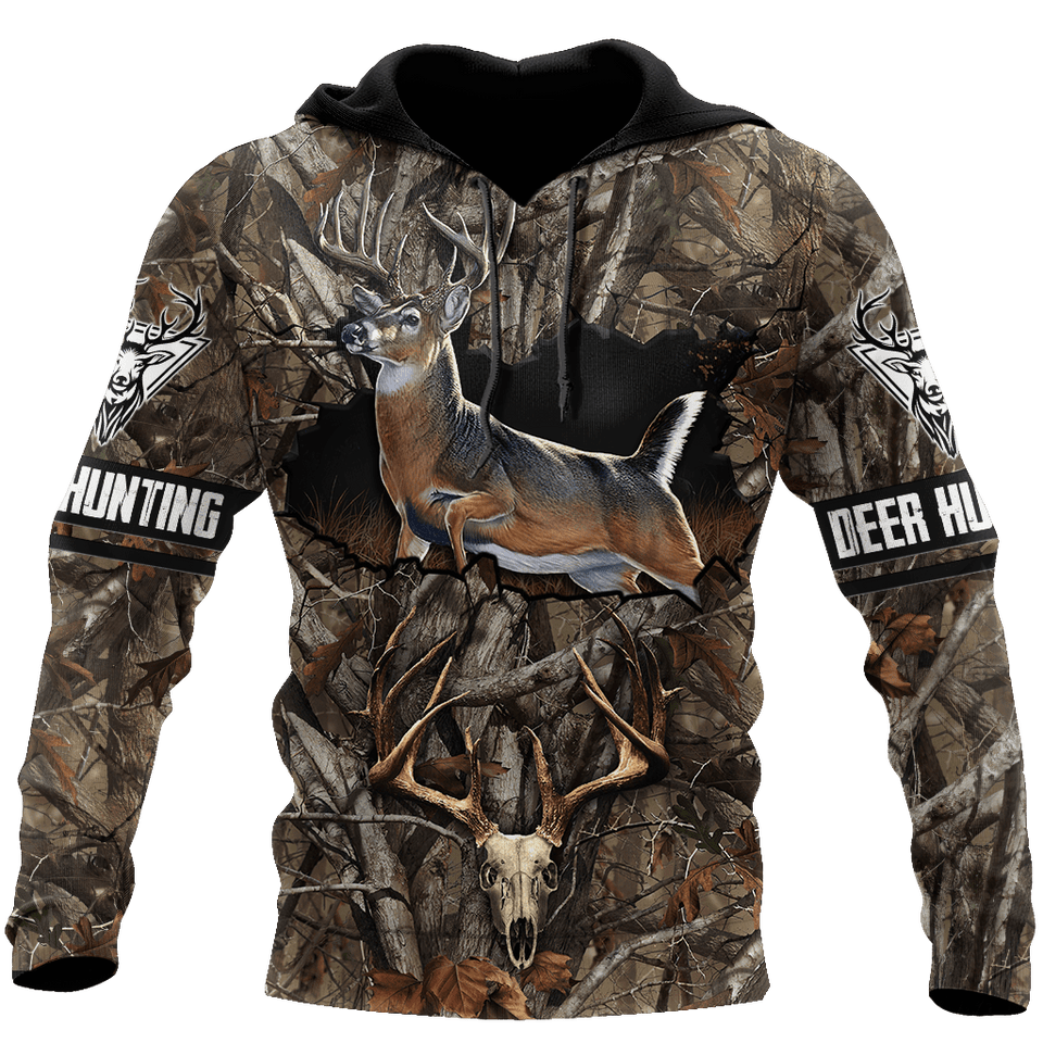 Hunting Gifts Deer Hunting Gifts Awesome Deer Hunting All Over Printed US Unisex Size Hoodie