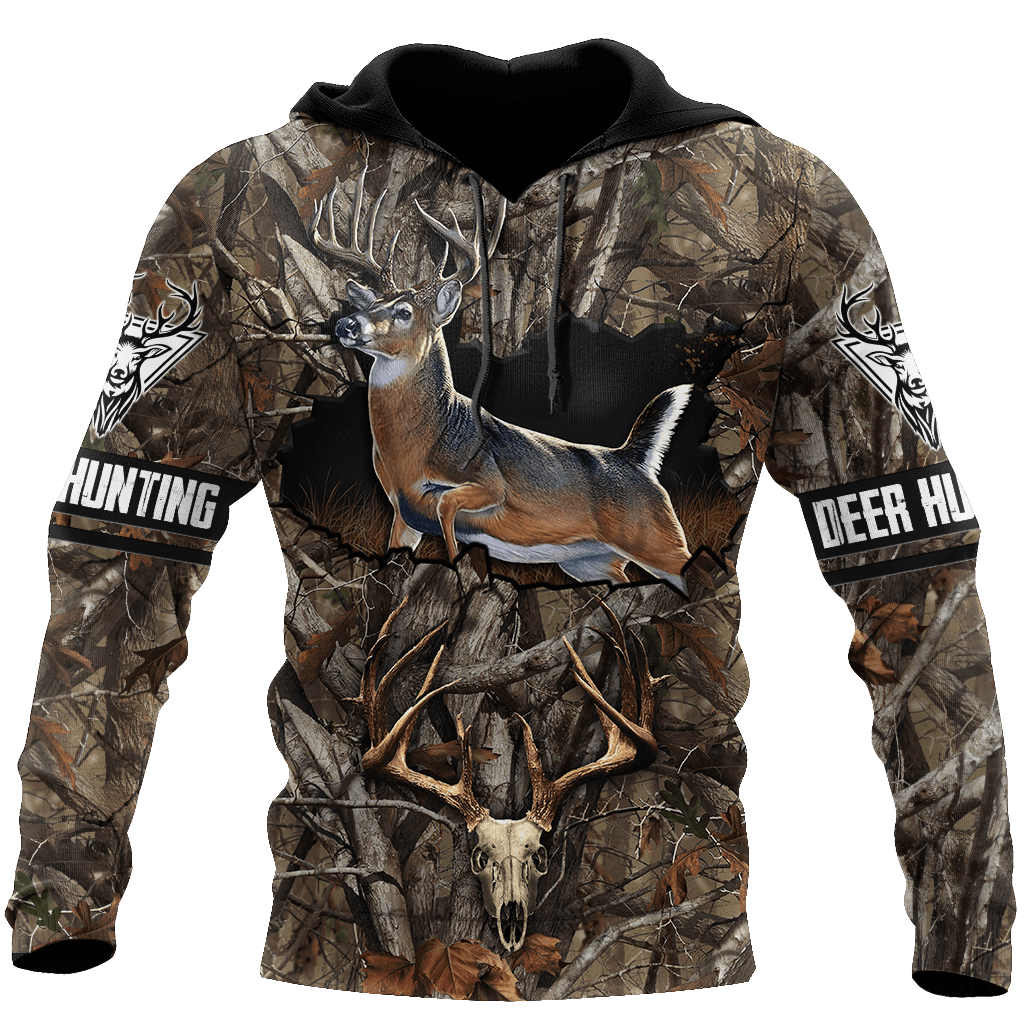 Hunting Gifts Deer Hunting Gifts Awesome Deer Hunting All Over Printed US Unisex Size Hoodie