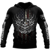 Skull Gifts Awesome Skull Motorbike Combo US Unisex Size Hoodie